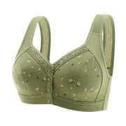 OJSFQUFP No Boundaries Bra Green Womens Seamless Bras No Underwire Scalloped Push Up Bras Soft Wireless Comfort Everyday Bra 38